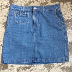 Levi’s, size 27, medium wash denim skirt